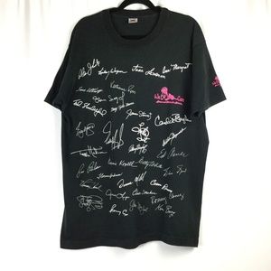 VTG 80s 90s Celebrity Signatures Short Sleeve Tee
